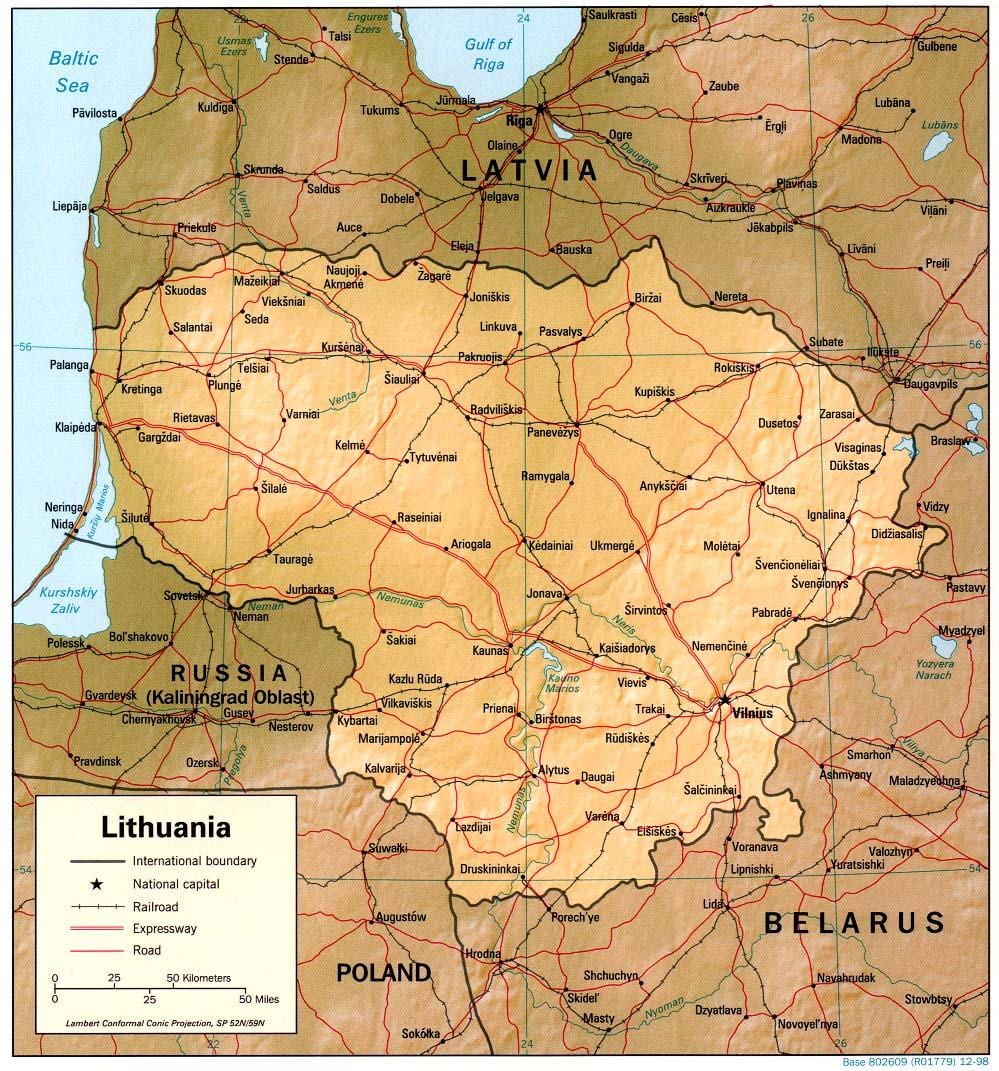 Harta e Lituanisë 1900