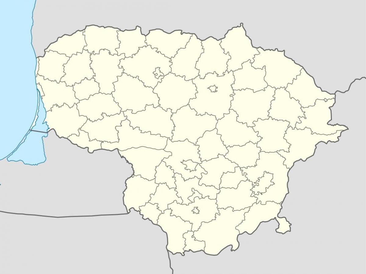 Harta e Lituanisë vektor