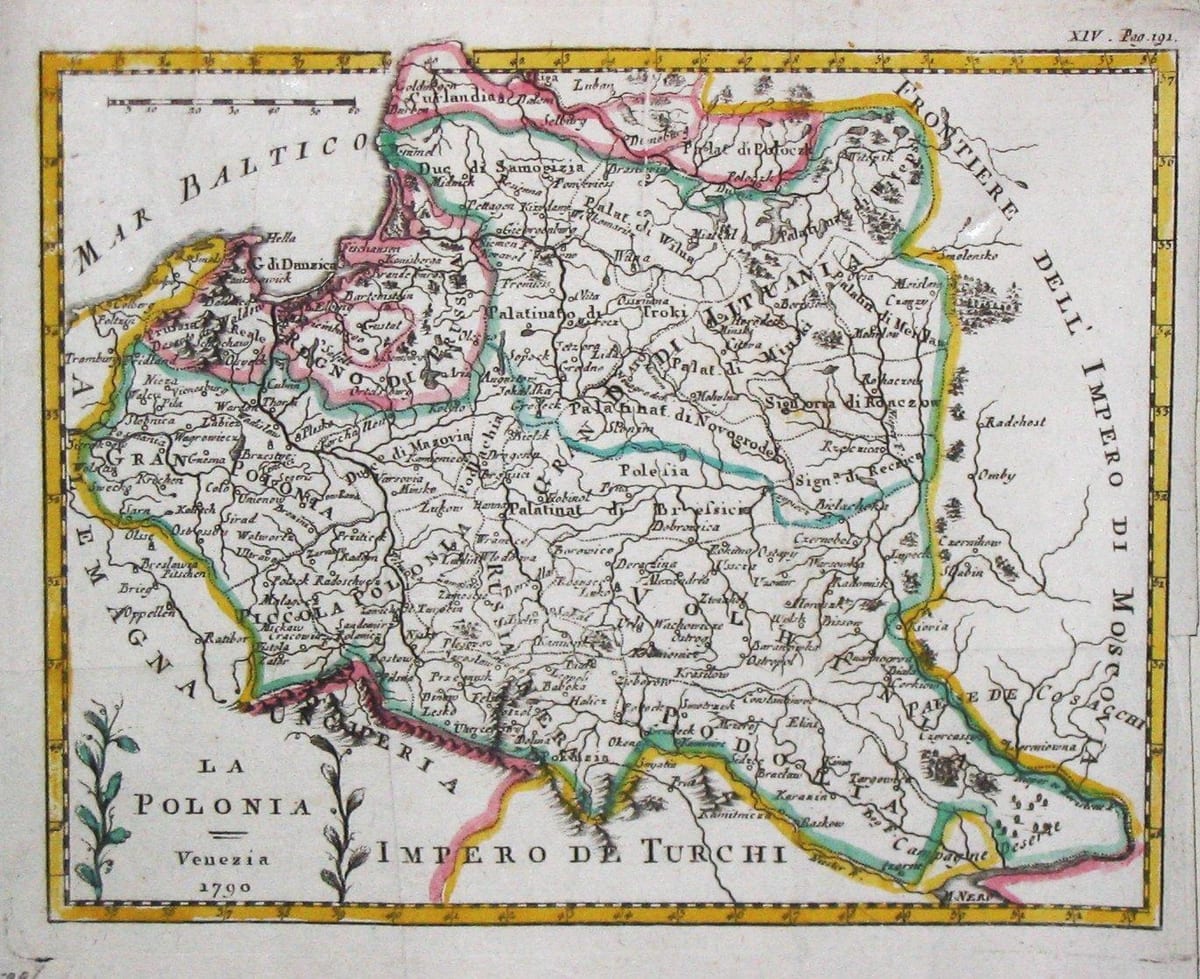 Harta e Lituanisë vjetër
