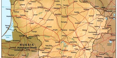 Harta e Lituanisë 1900