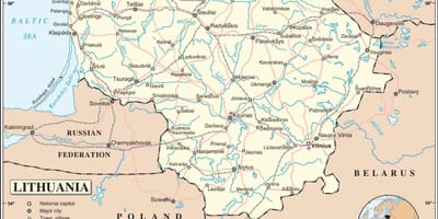 Harta e Lituanisë vendit